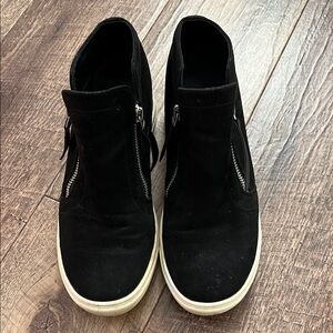 Madden Girl Black High-Top Sneakers with White Soles